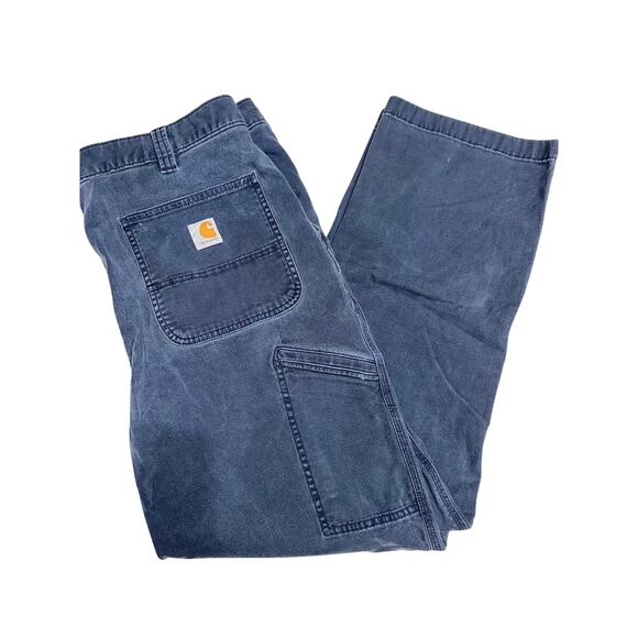 Carhartt Men’s Relaxed Fit Twill Utility Work Pants Navy 38x32 - Picture 1 of 8